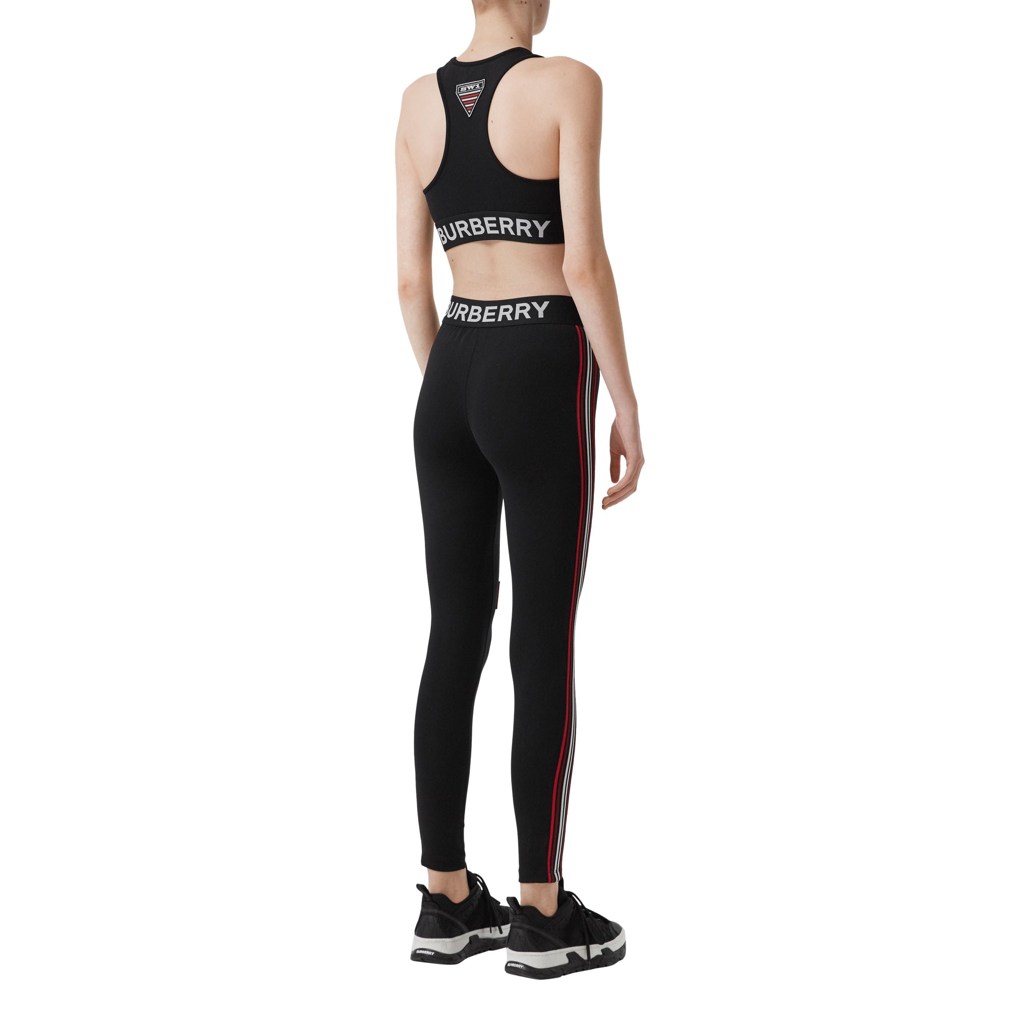 Legging en jersey stretch avec logo - Black