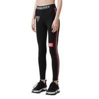 Legging en jersey stretch avec logo - Black