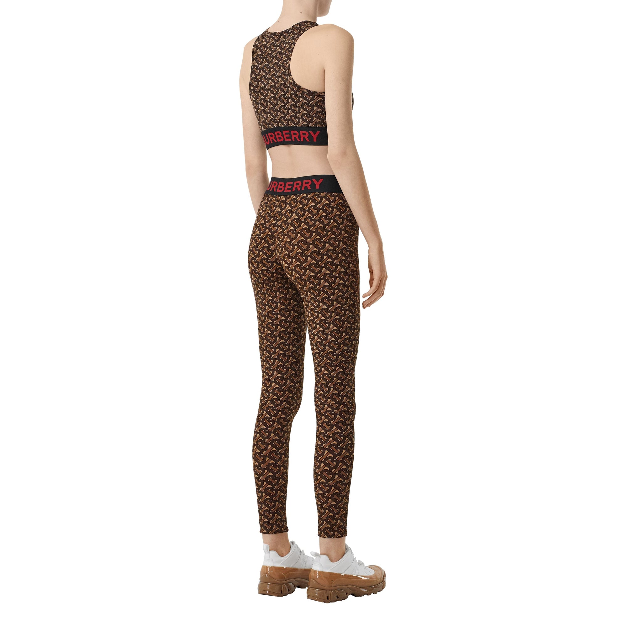 Legging en jersey stretch Monogram - Bridle Brown
