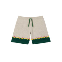 Short en laine à cordon de serrage et motif Fair Isle - Sesame