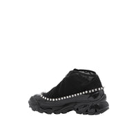 Sneakers Arthur en mesh nylon et cuir velours avec cristaux - Black