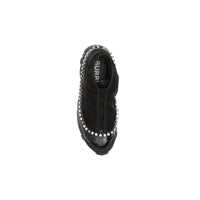 Sneakers Arthur en mesh nylon et cuir velours avec cristaux - Black