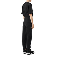T-shirt oversize en coton avec bande arc-en-ciel - Black