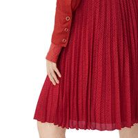 Jupe plissée Monogram - Bright Red