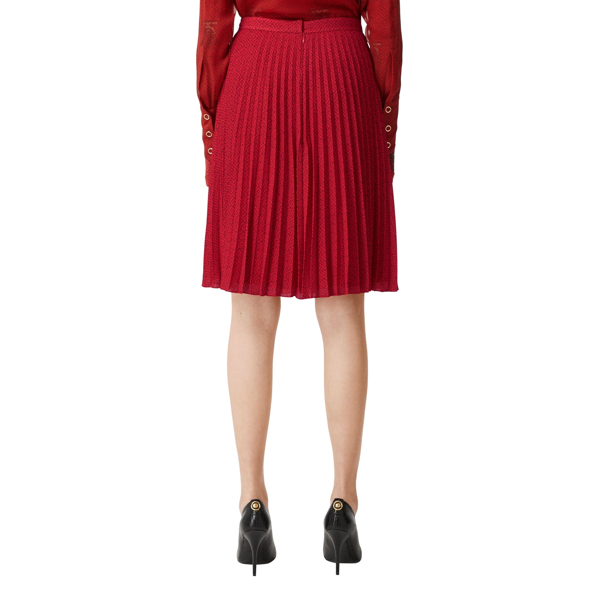 Jupe plissée Monogram - Bright Red