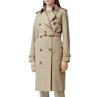 Trench en gabardine de coton passepoilé - Honey