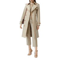 Trench en gabardine de coton passepoilé - Honey