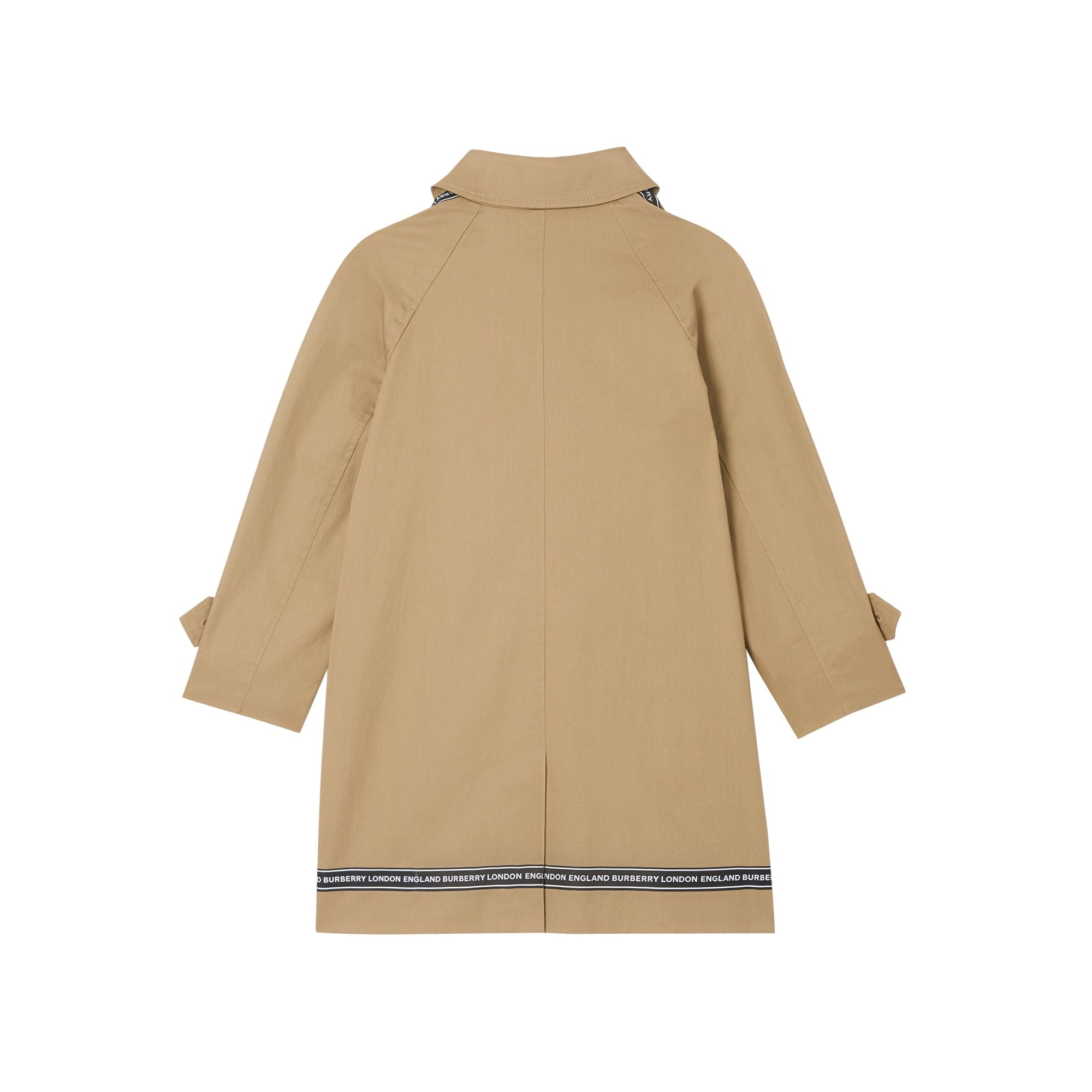 Paletot en coton avec bande à logo - Honey