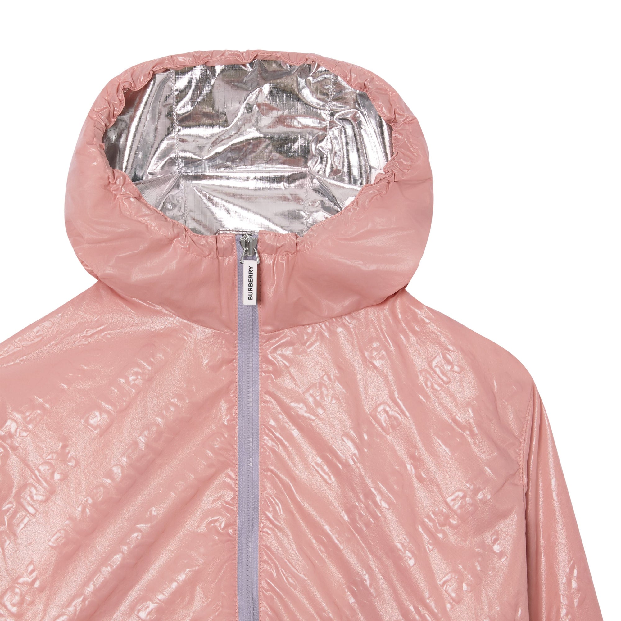 Veste légère à capuche avec logo - Dusty Pink