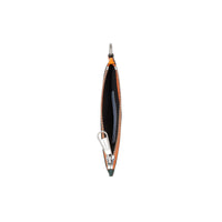 Porte-monnaie zippé en cuir color-block - Orange & Green