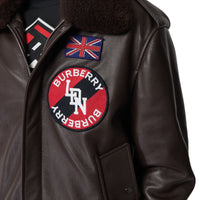 Bombardier avec col en shearling et gilet intérieur amovibles - Dark Brown