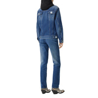 Veste en denim déstructurée avec logo - Indigo