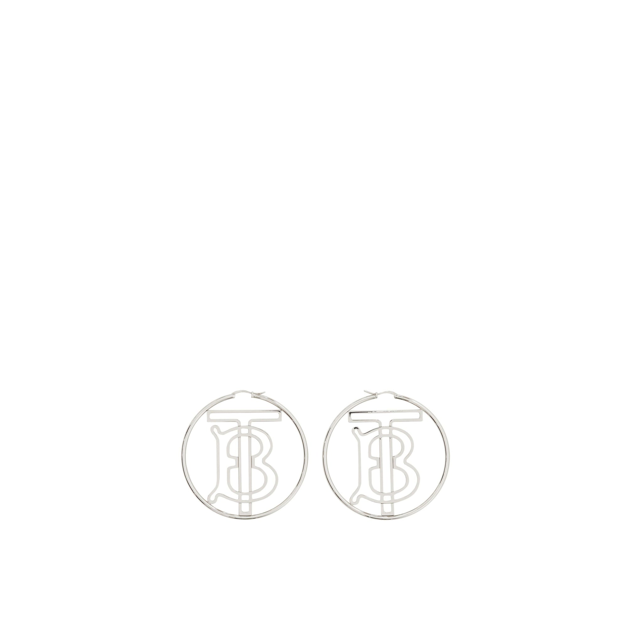 Créoles plaquées palladium Monogram - Palladio