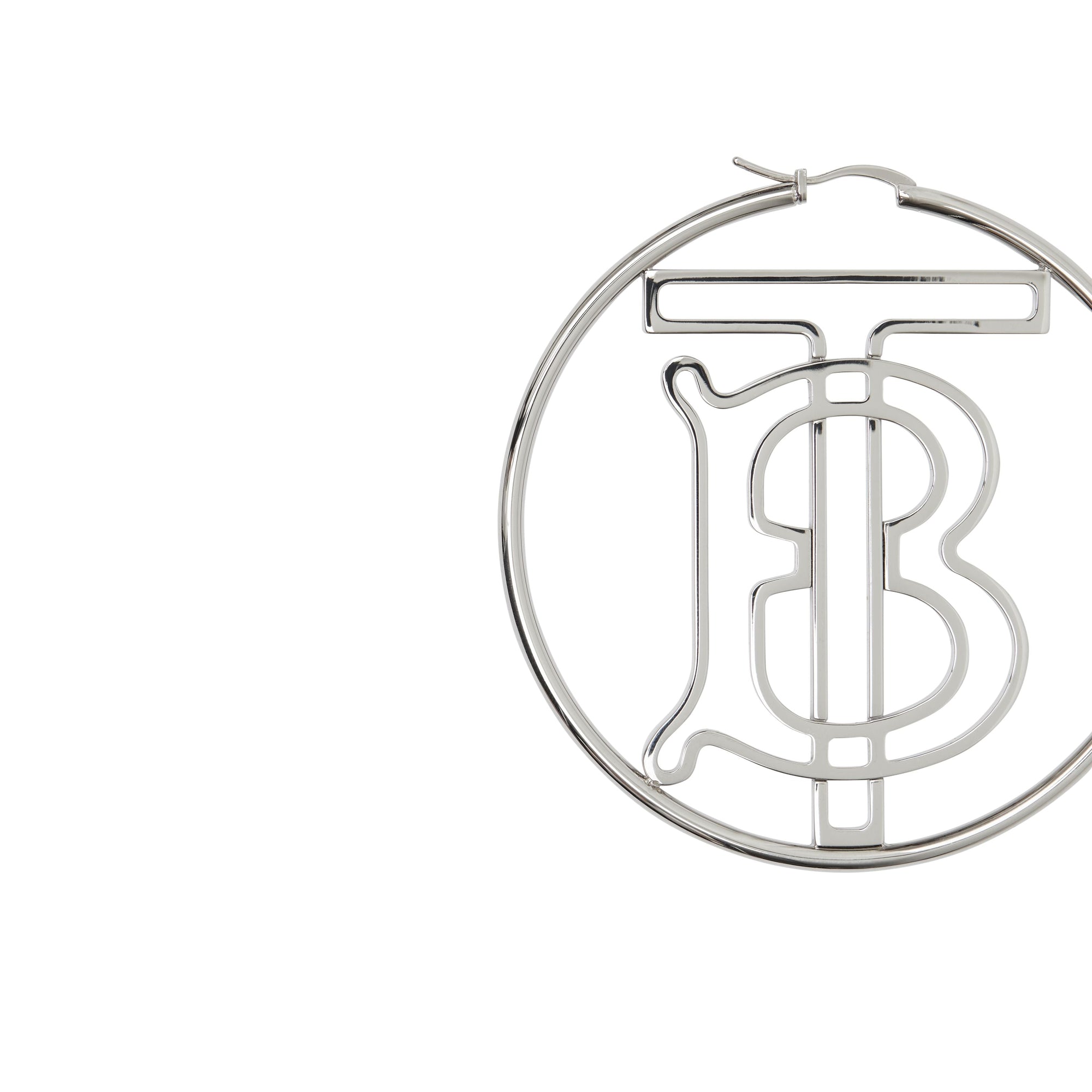 Créoles plaquées palladium Monogram - Palladio
