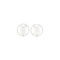 Créoles plaquées palladium Monogram - Palladio