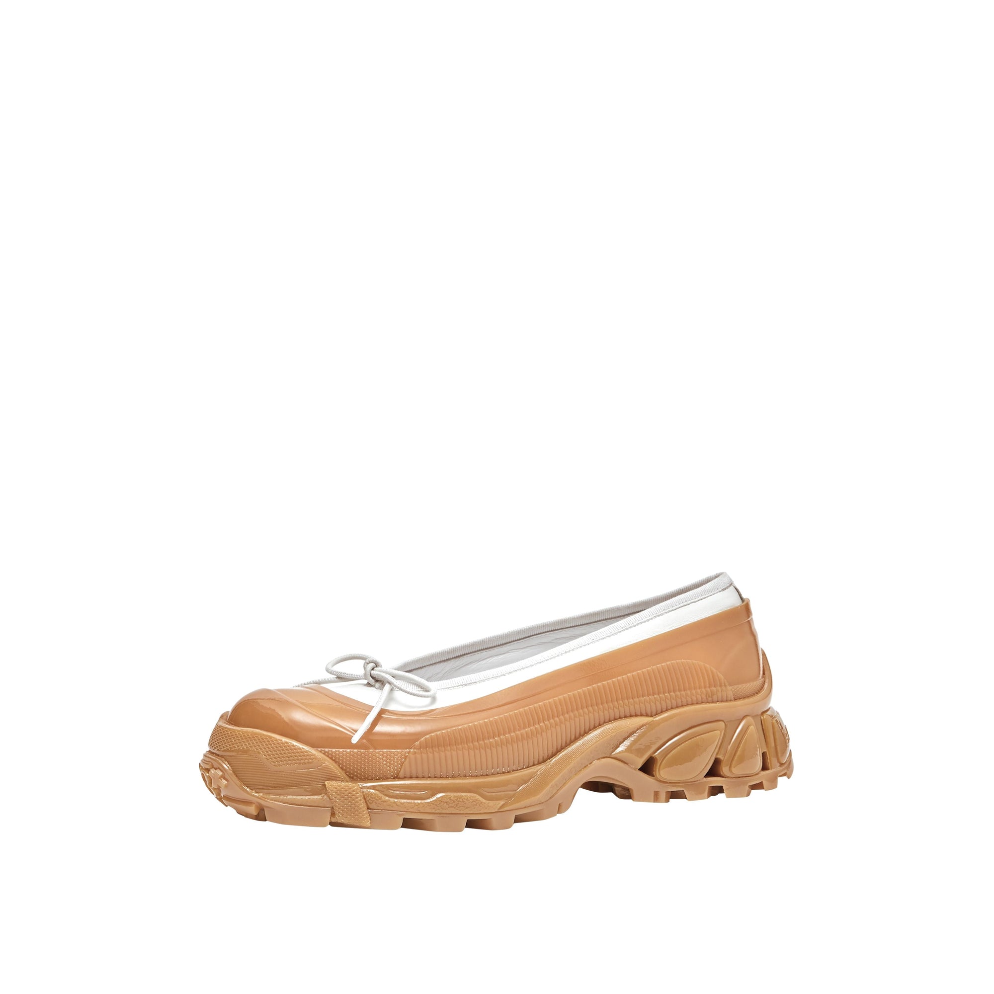 Chaussures plates en cuir d'agneau avec surchaussure - White & Amber