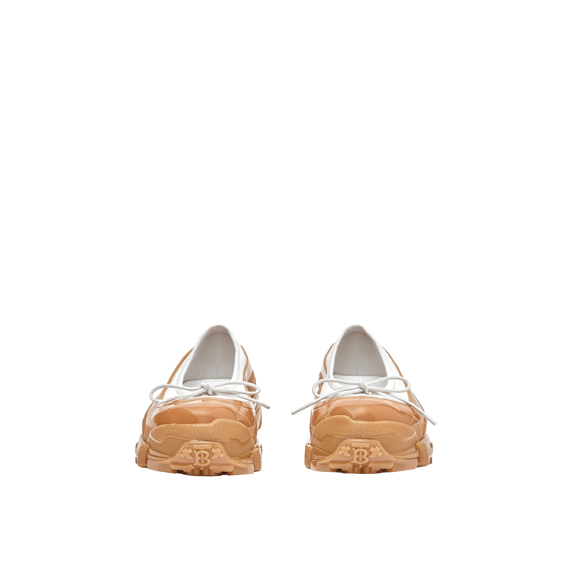 Chaussures plates en cuir d'agneau avec surchaussure - White & Amber