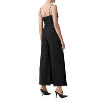 Pantalon ample en laine avec panneau façon jupe - Black