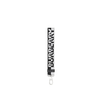 Bijou porte-clés avec logo en jacquard bicolore - Black & White