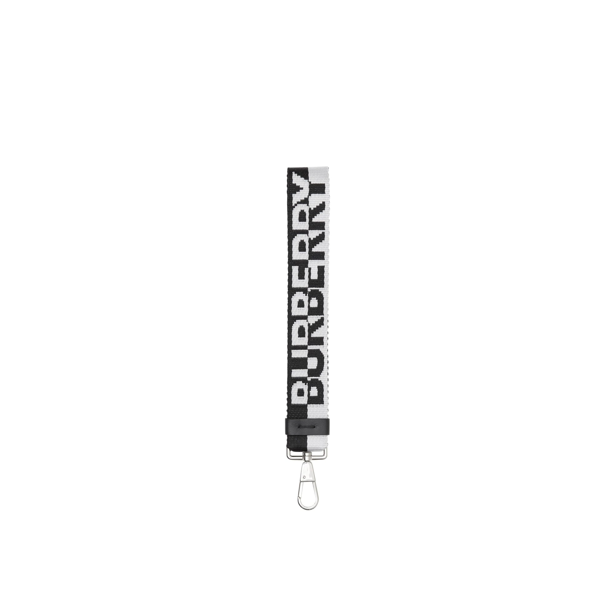 Bijou porte-clés avec logo en jacquard bicolore - Black & White