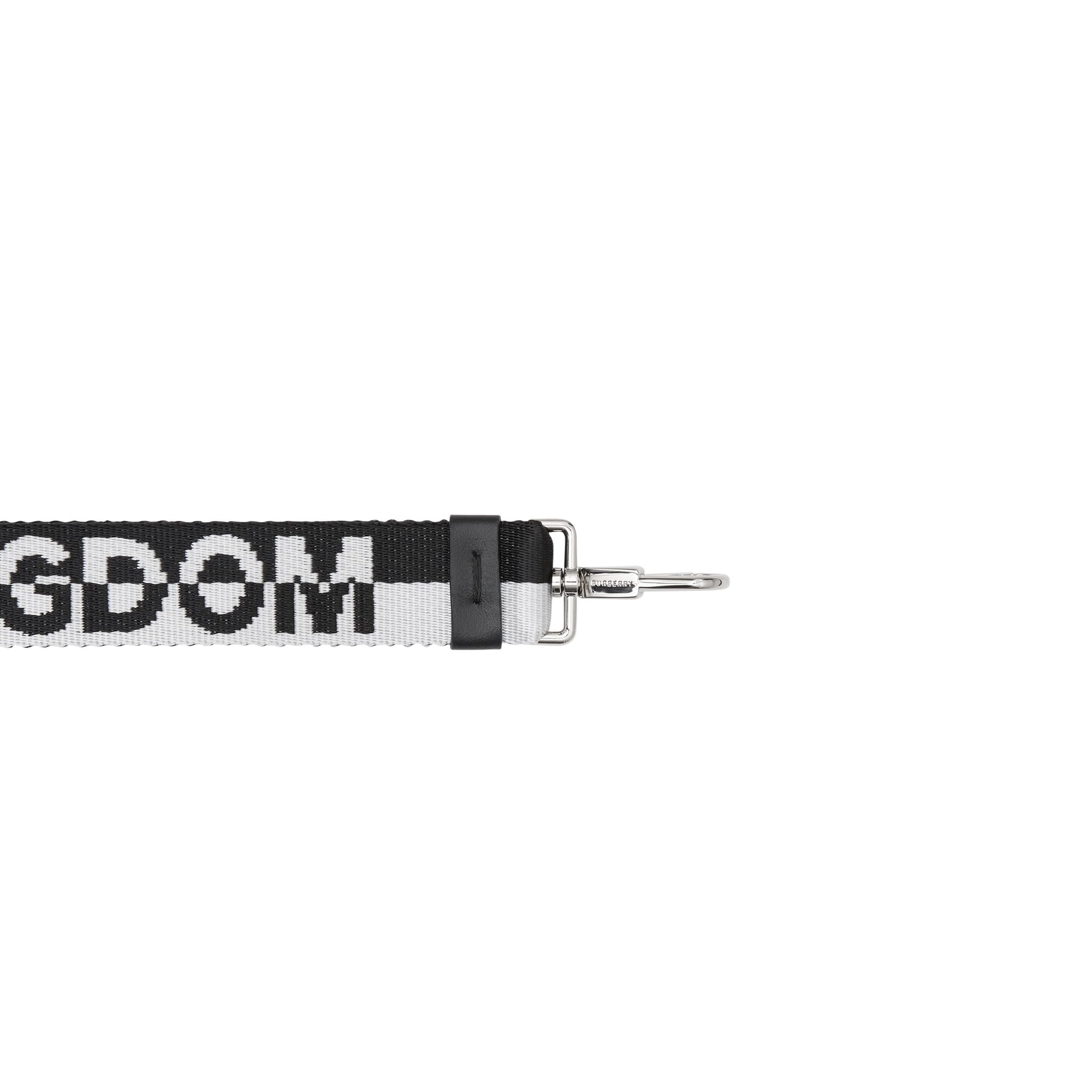 Bijou porte-clés avec logo en jacquard bicolore - Black & White