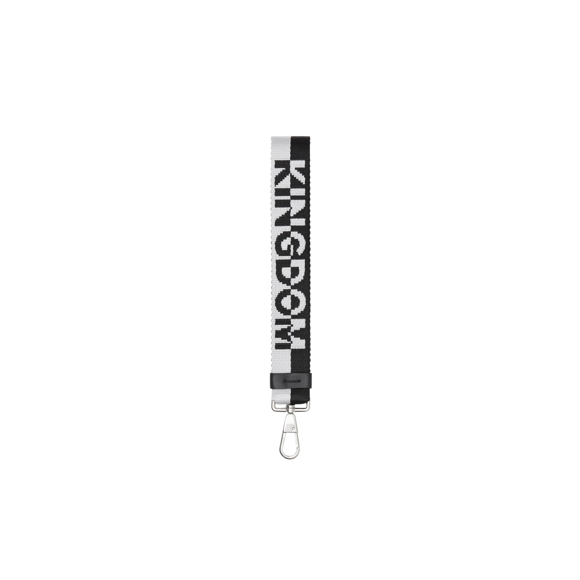Bijou porte-clés avec logo en jacquard bicolore - Black & White