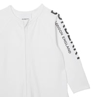 Coffret cadeau deux pièces pour bébé en coton stretch avec logo - White