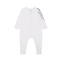 Coffret cadeau deux pièces pour bébé en coton stretch avec logo - White