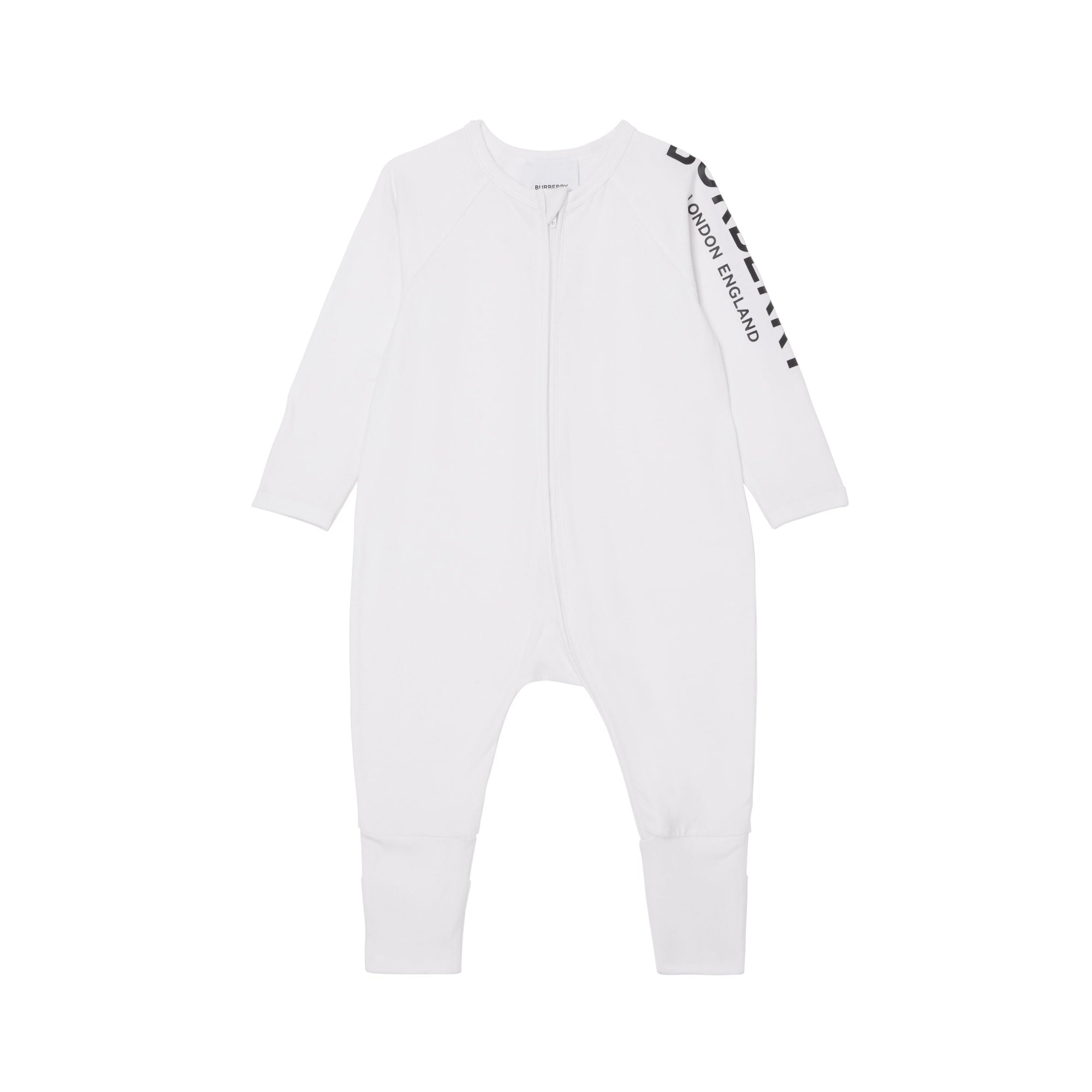 Coffret cadeau deux pièces pour bébé en coton stretch avec logo - White