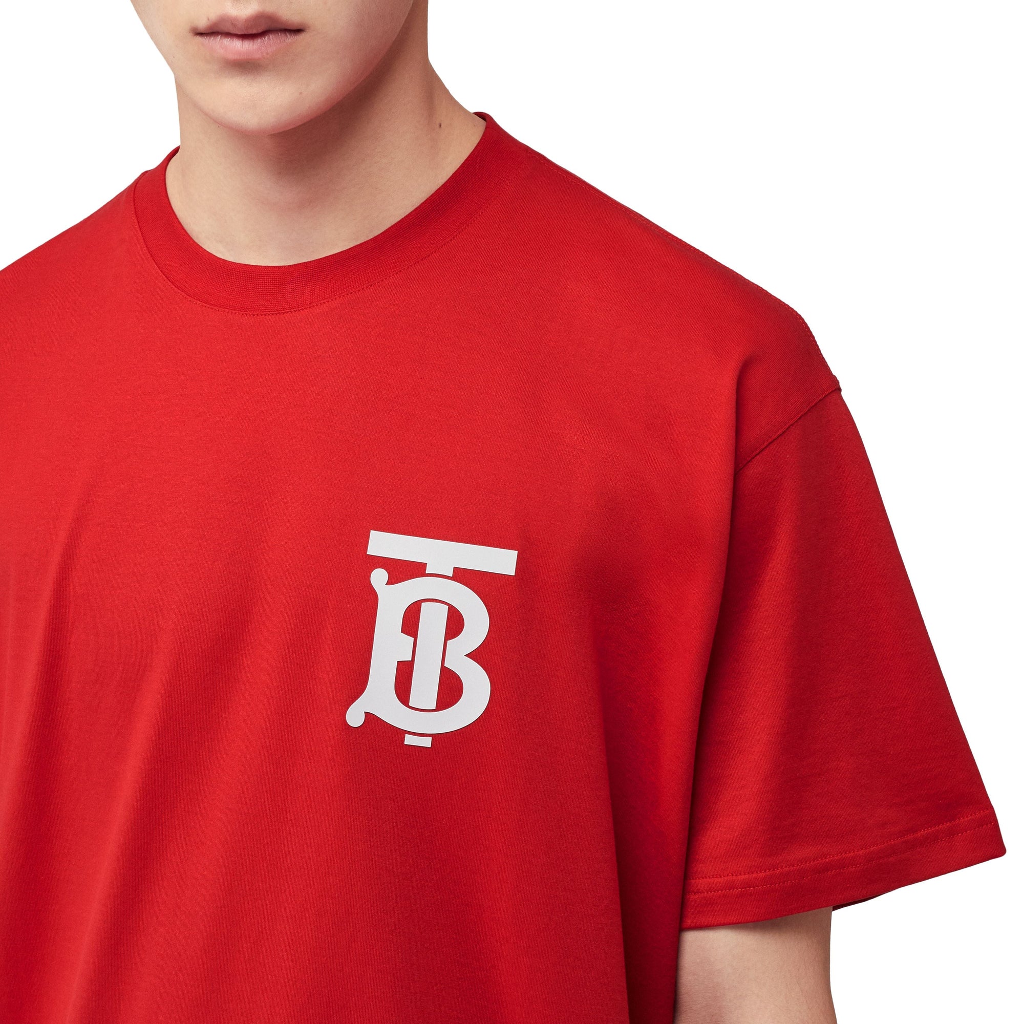 T-shirt oversize en coton Monogram - Bright Red