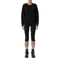 Sweat-shirt oversize en coton Monogram avec cristaux - Black