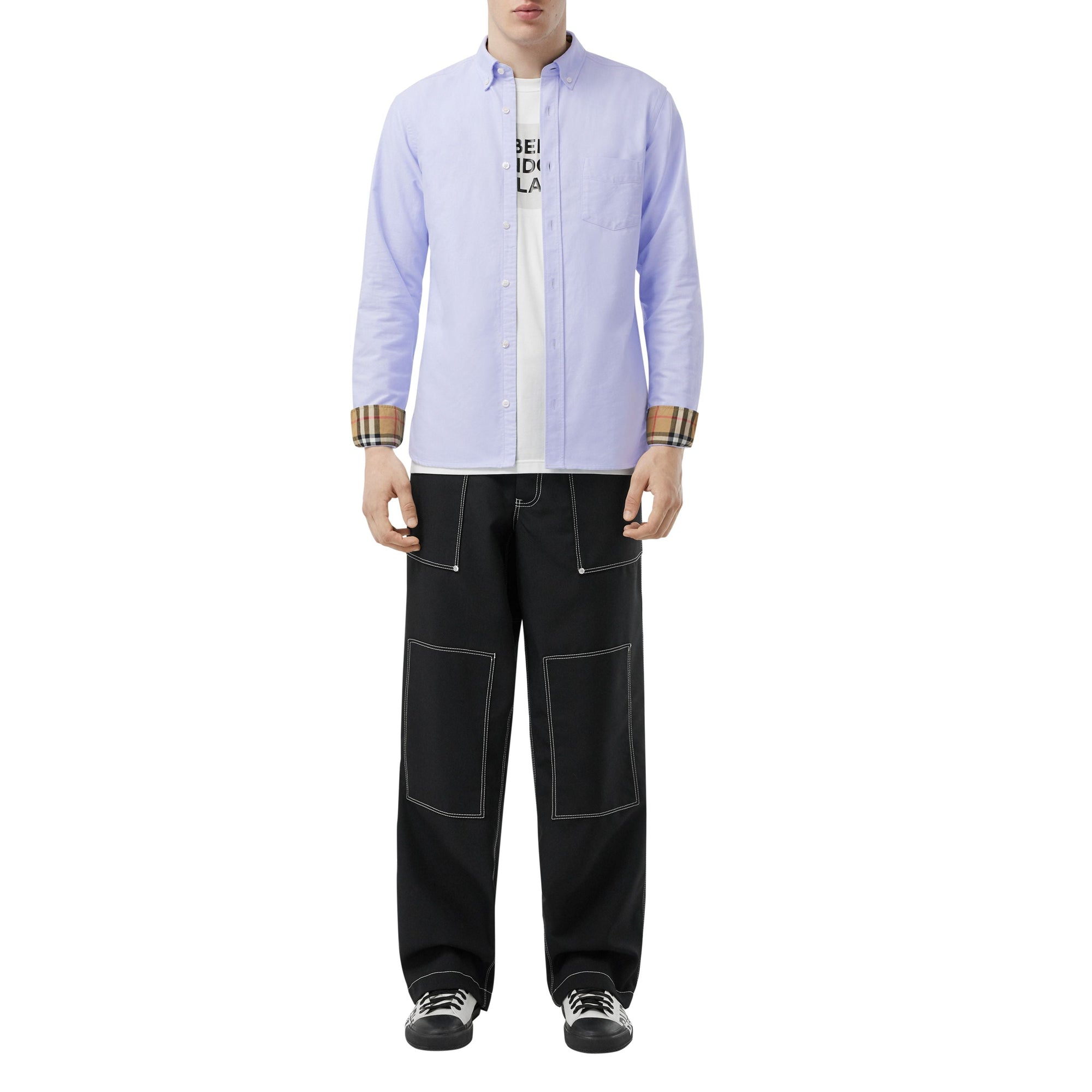 Chemise Oxford en coton à col boutonné - Cornflower Blue