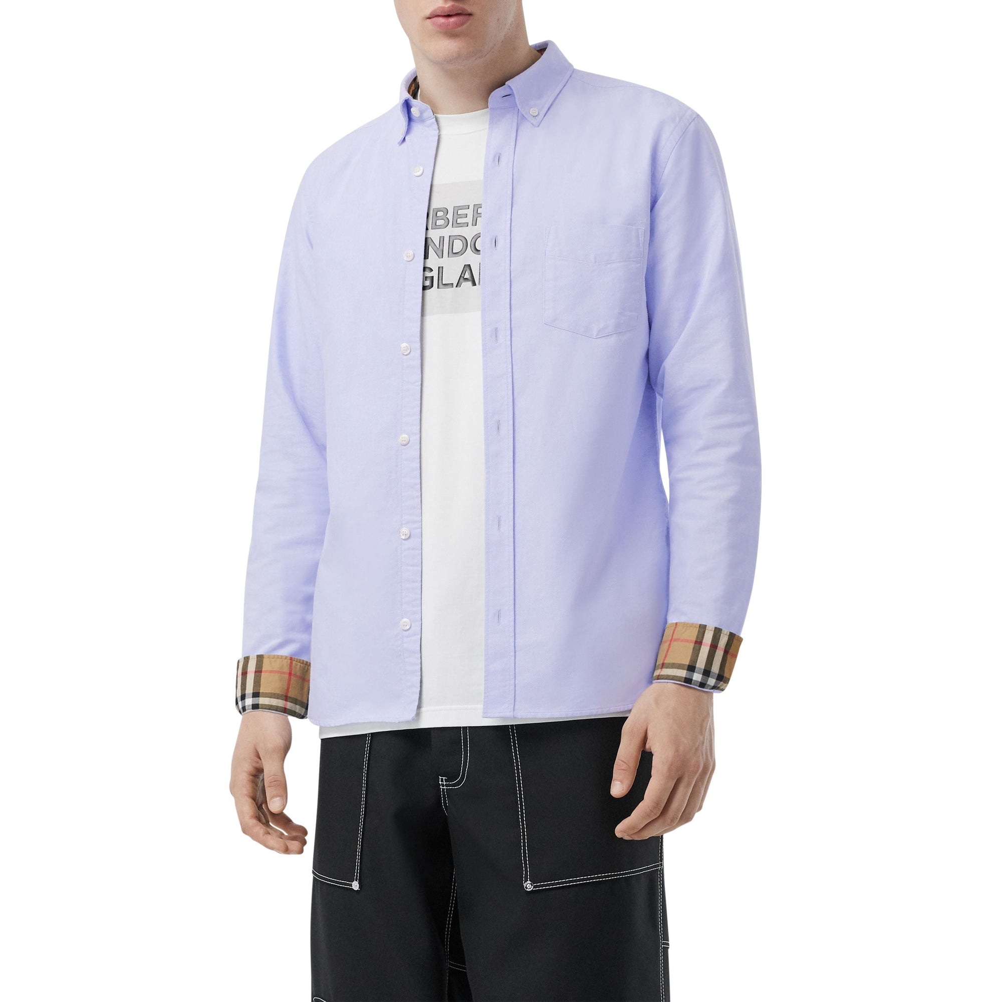 Chemise Oxford en coton à col boutonné - Cornflower Blue