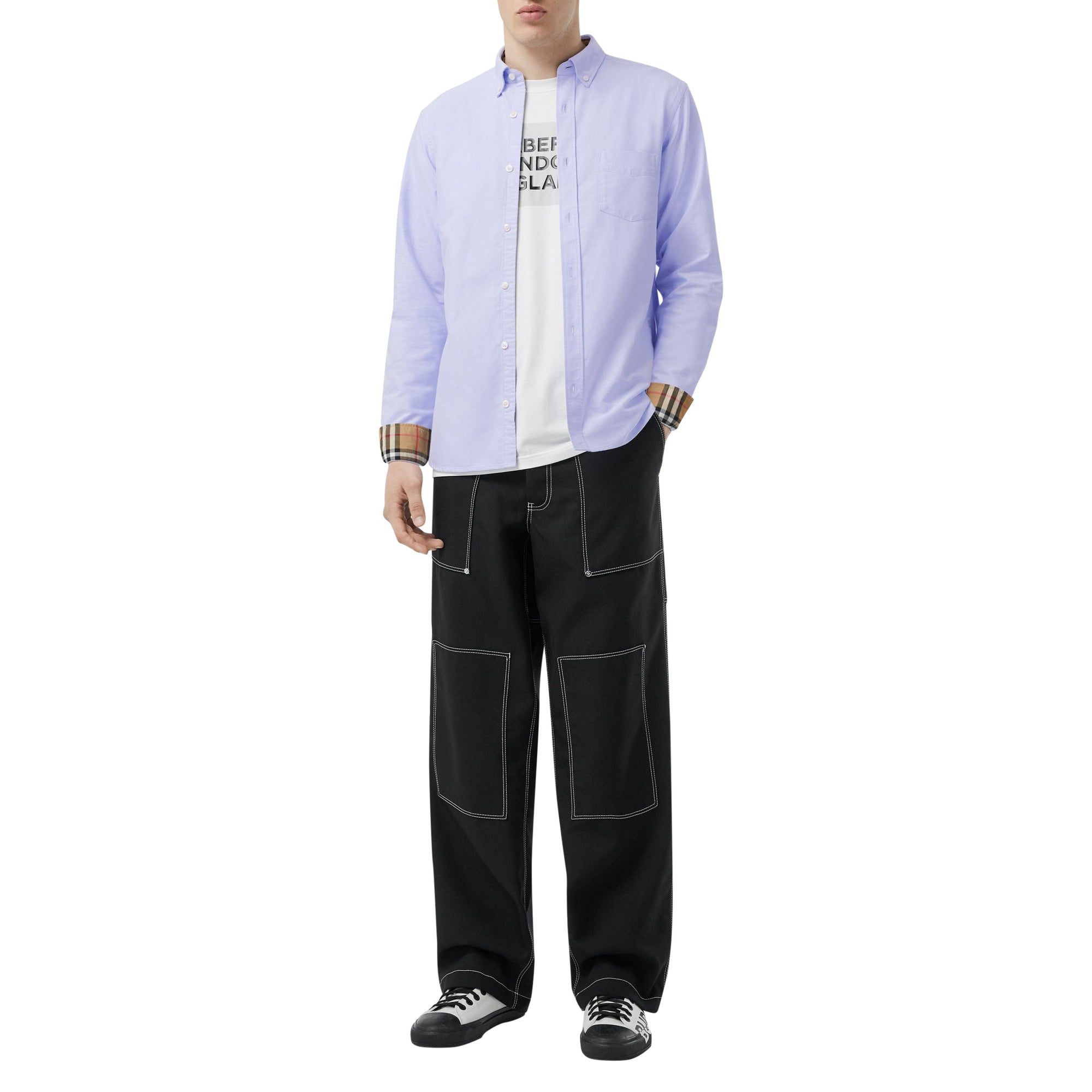 Chemise Oxford en coton à col boutonné - Cornflower Blue