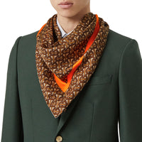 Carré de soie Monogram - Bright Orange