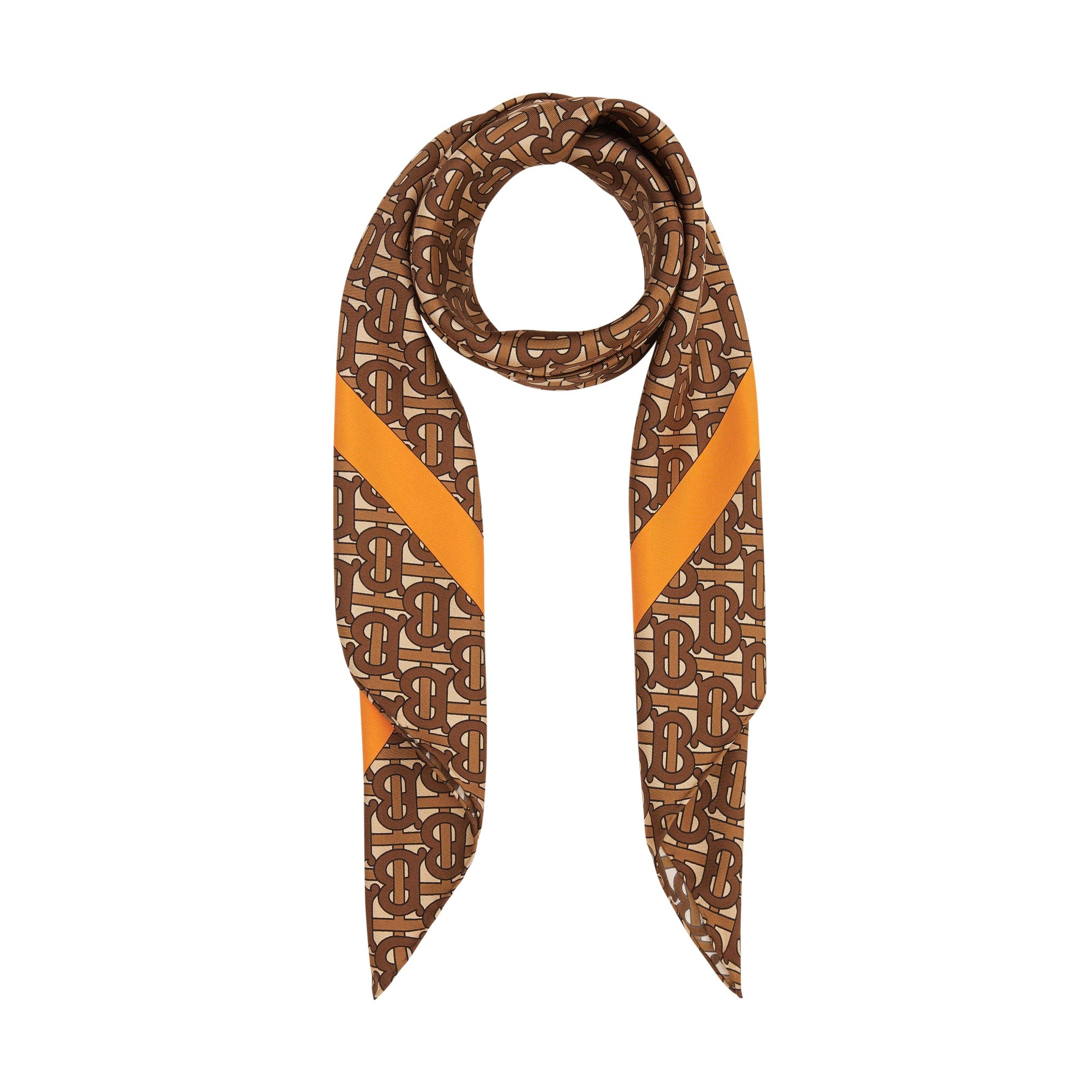 Carré de soie Monogram - Bright Orange