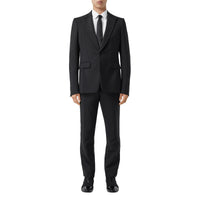 Veste de costume en laine et mohair avec ornements - Black