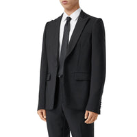 Veste de costume en laine et mohair avec ornements - Black