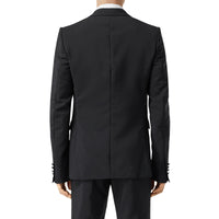 Veste de costume en laine et mohair avec ornements - Black