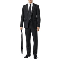 Veste de costume en laine et mohair avec ornements - Black