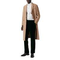 Pantalon de costume classique en velours et soie - Dark Pine Green