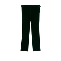 Pantalon de costume classique en velours et soie - Dark Pine Green