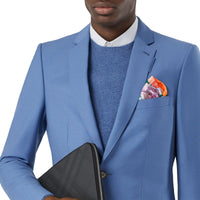 Foulard ultrafin en soie avec imprimé floral et logo - Bright Orange