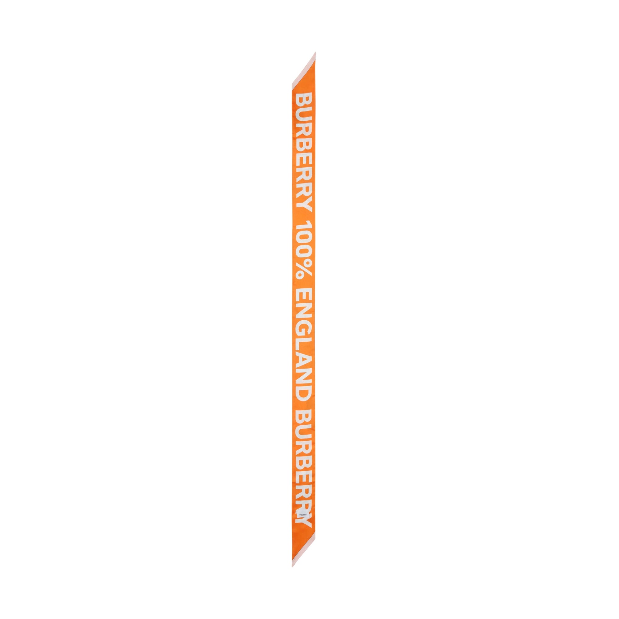 Foulard ultrafin en soie avec imprimé floral et logo - Bright Orange