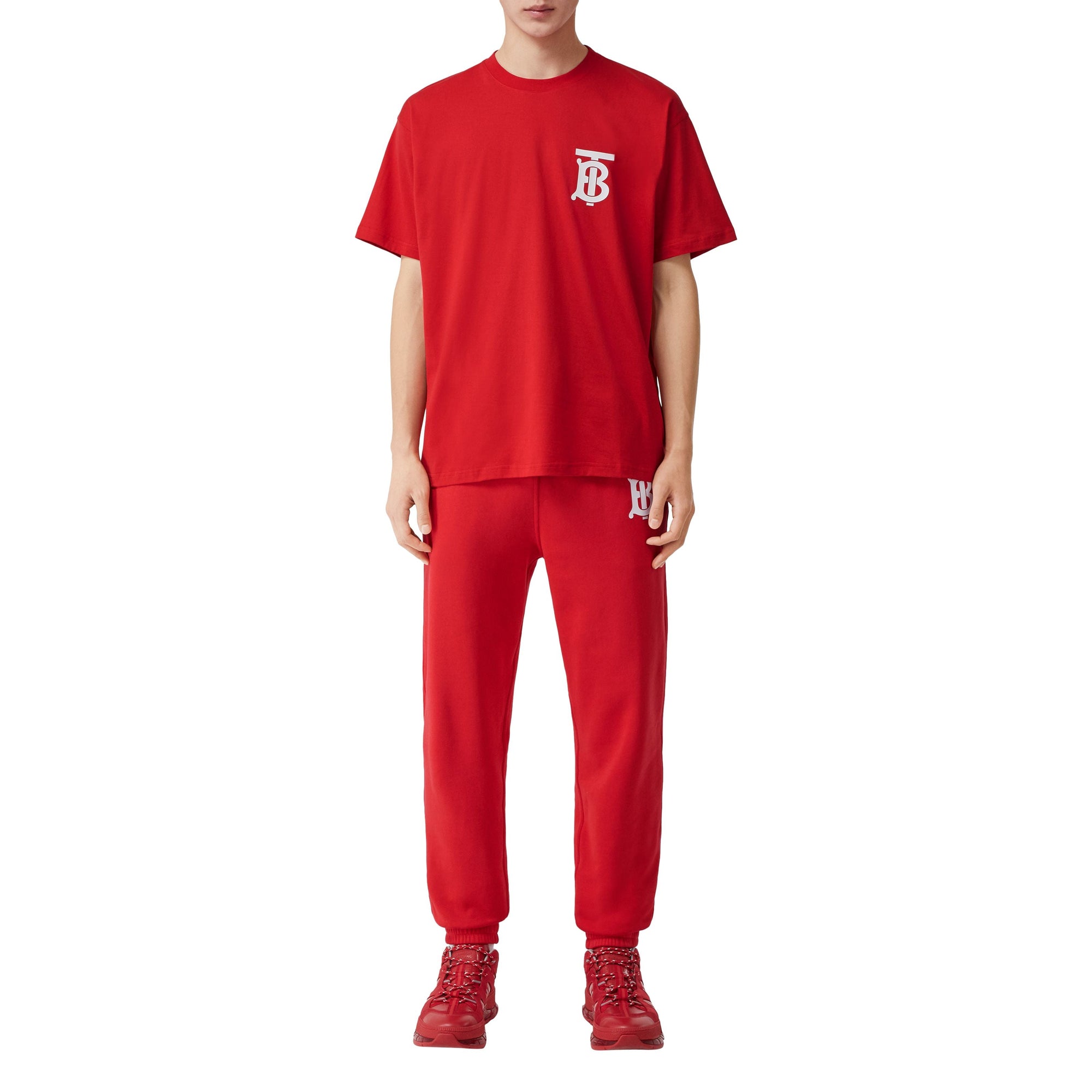 Pantalon de survêtement en coton Monogram - Bright Red