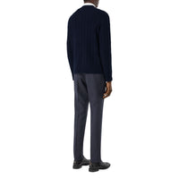 Pull en cachemire à maille torsadée - Navy