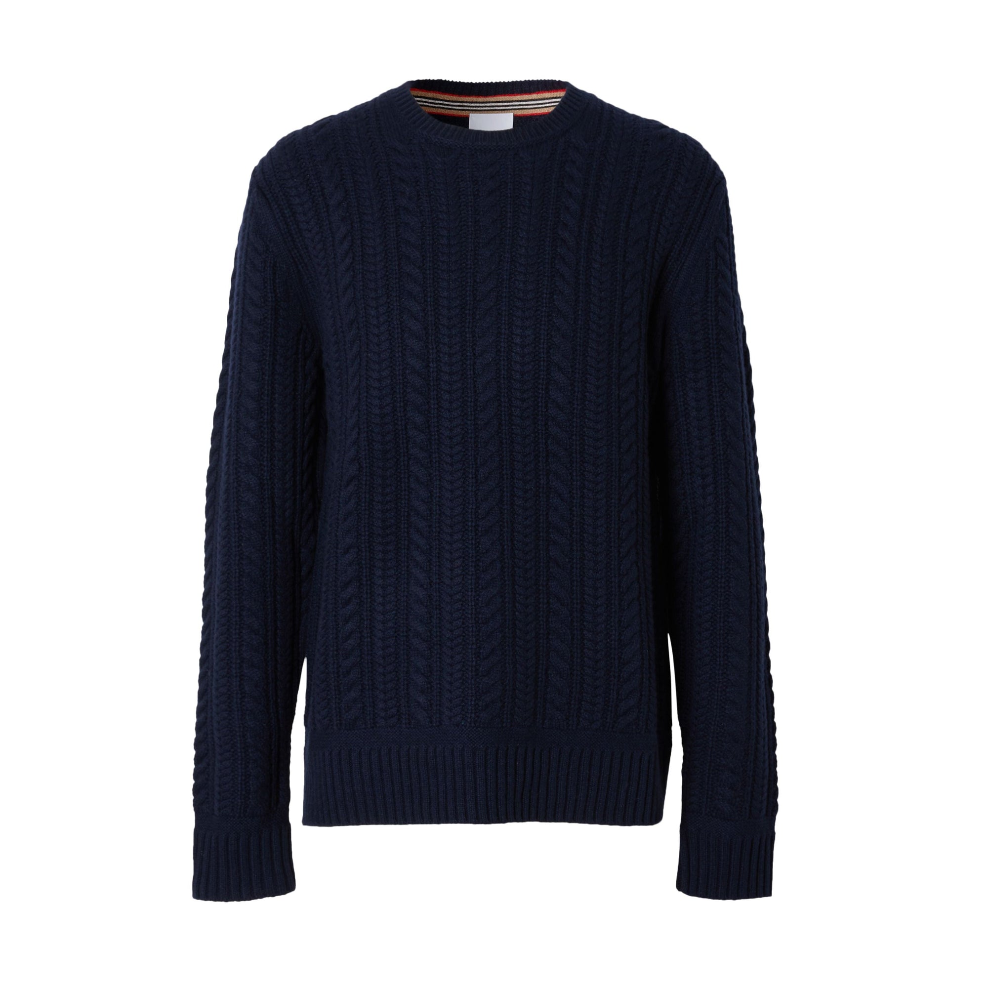 Pull en cachemire à maille torsadée - Navy