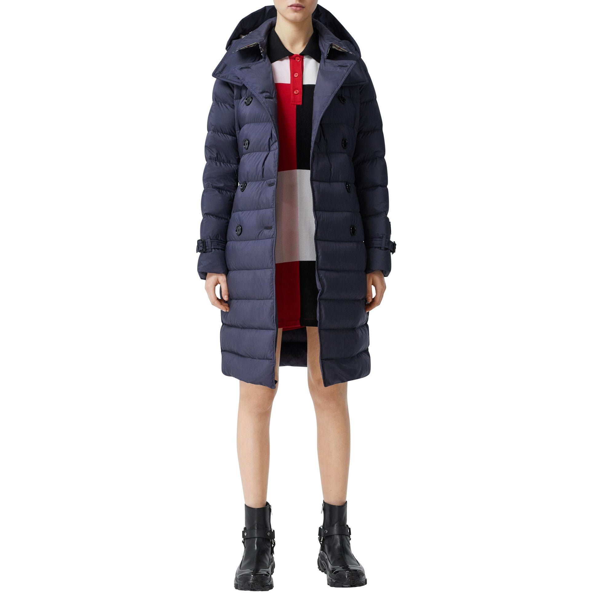 Manteau rembourré avec capuche amovible - Navy