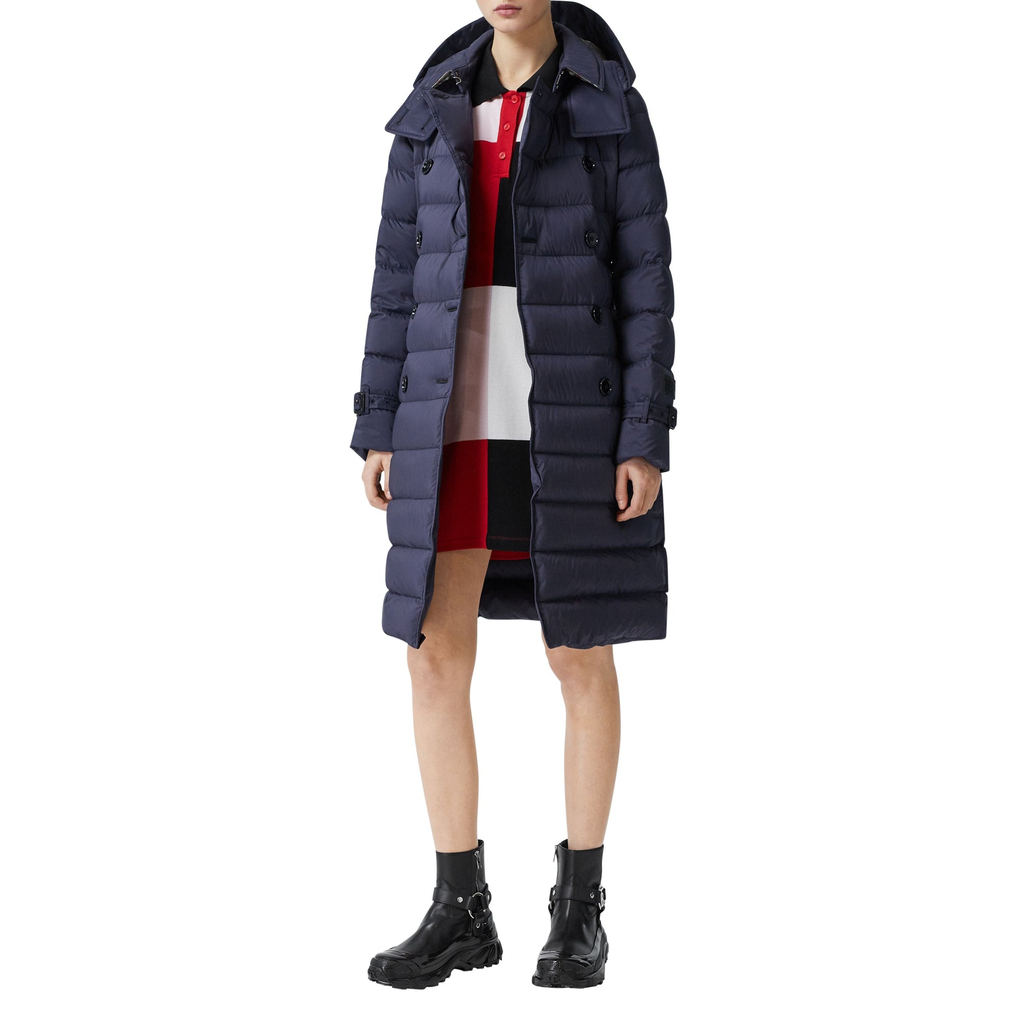 Manteau rembourré avec capuche amovible - Navy