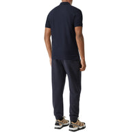 Polo en piqué de coton avec logo bicolore - Navy